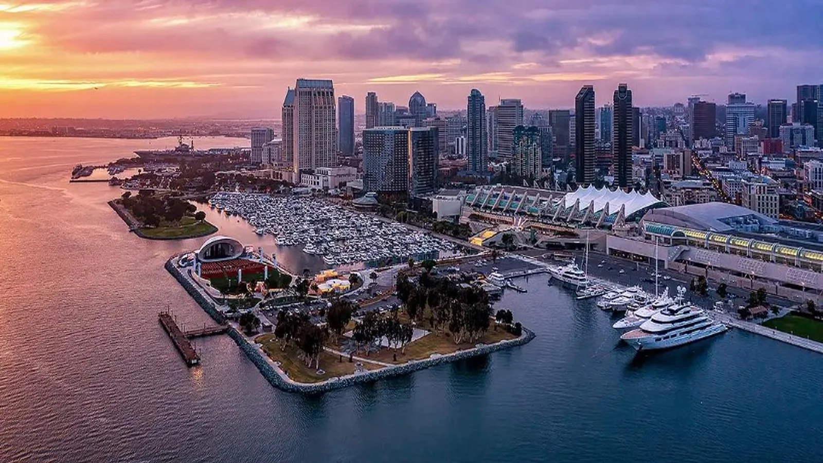 Downtown San Diego skyline and urban streets.