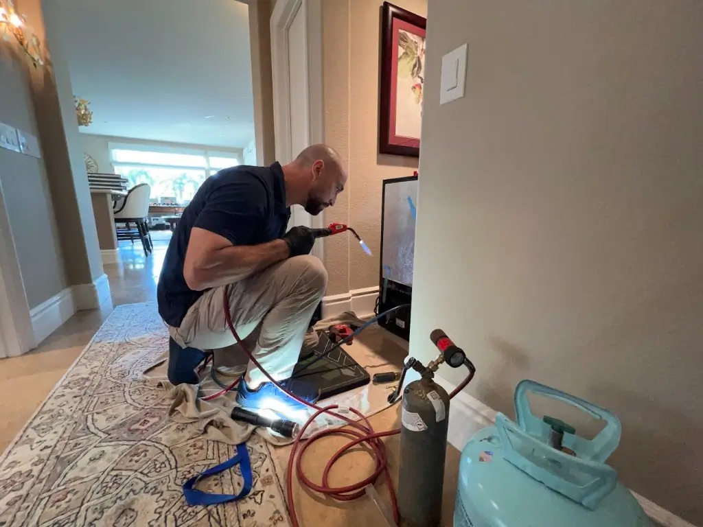 Refrigerator refrigerant and brazing service